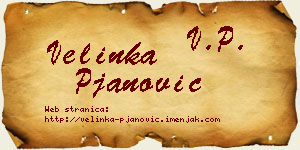 Velinka Pjanović vizit kartica